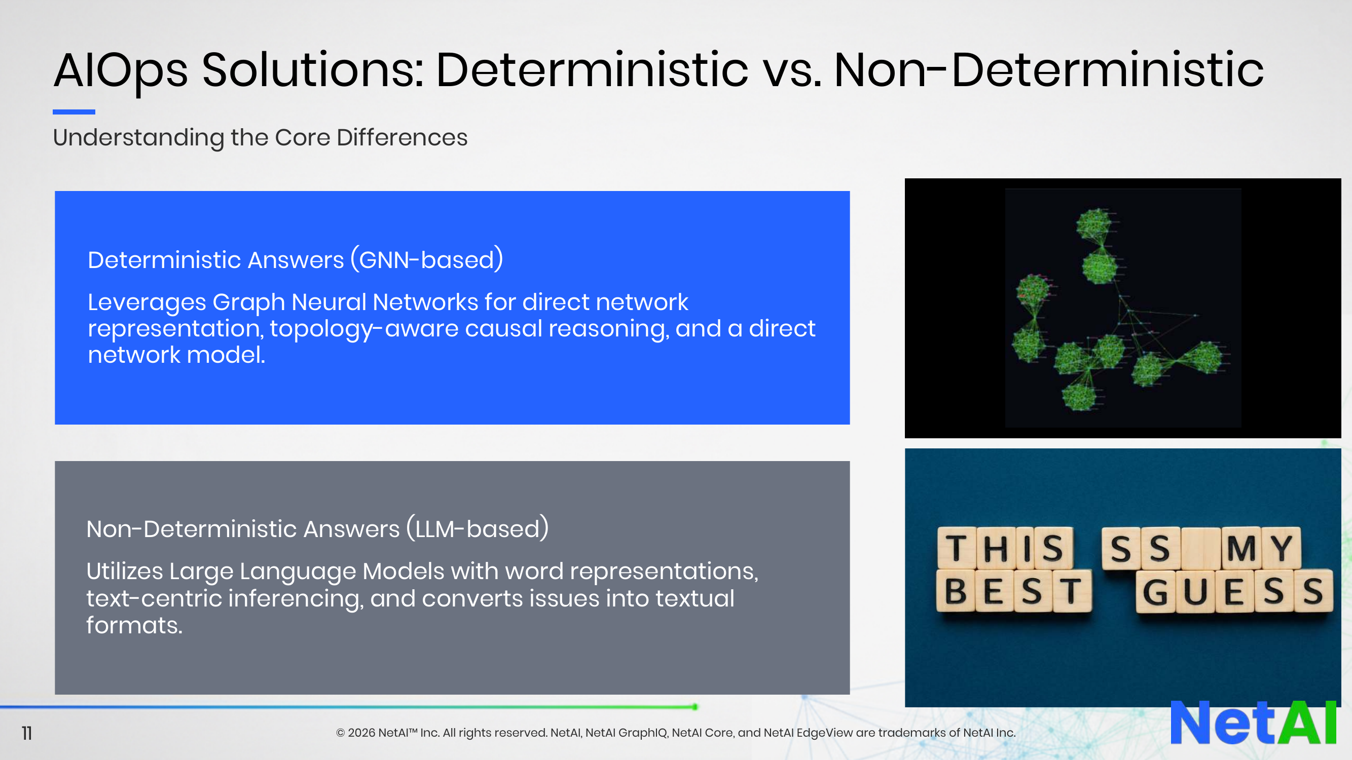 Deterministic GNN-based vs Non-Deterministic LLM-based AIOps