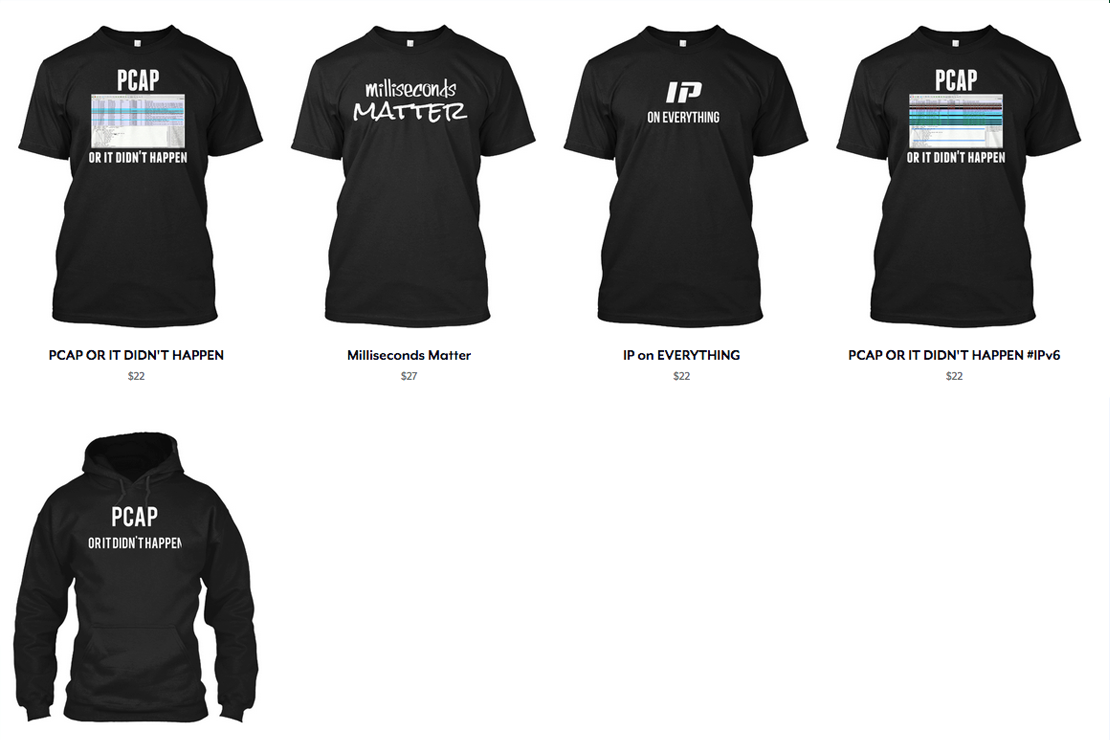 PCAP t-shirts just in time for CLUS17